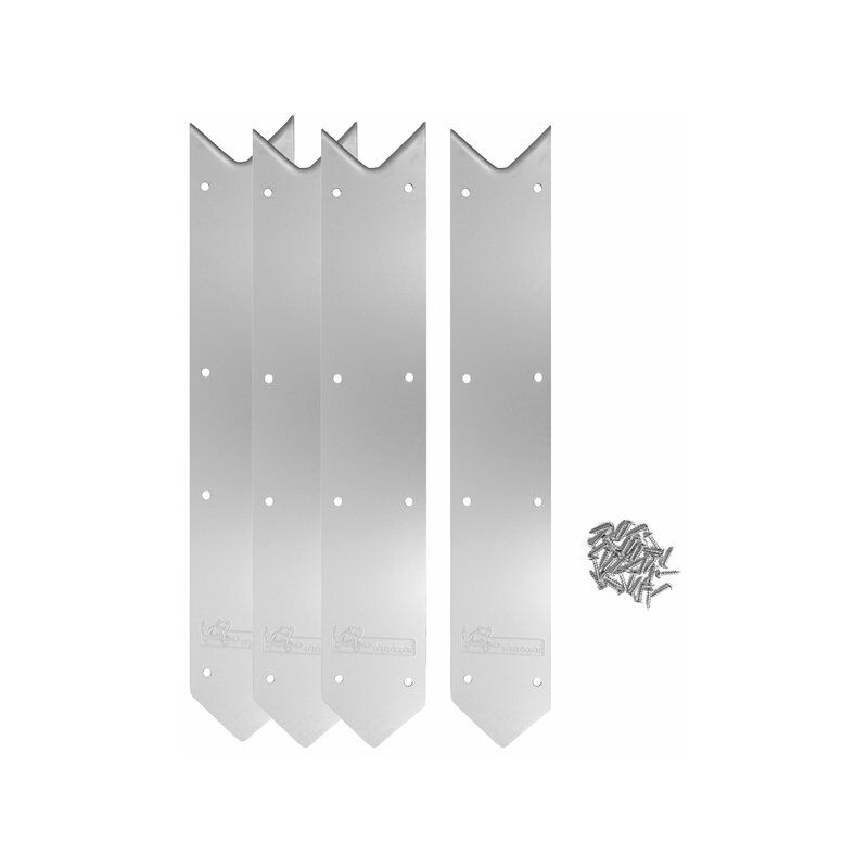 Ubbink - Set d'éléments de raccordement en aluminium de 45° l. 45,30 cm - l. 7 cm