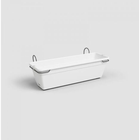 Kit Fioriera Venezia con riserva d'acqua - 10 L - 49 x 19,5 x 16,6 cm - Bianco
