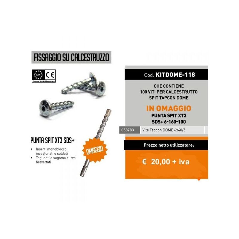 Kit fissaggio su calcestruzzo