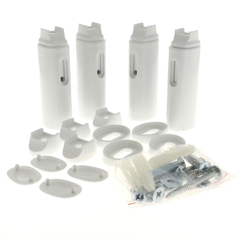Lot De 3 Supports Muraux Réglables Pour Sèche-serviettes - Crochets En Plastique Noir, Réglage 65-82 Mm, Pour Salle De Bain