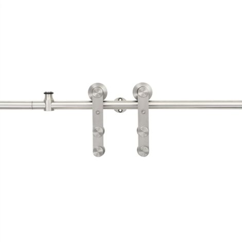 Kit fixation porte coulissante 183 cm Acier inoxydable Argenté CFW23070