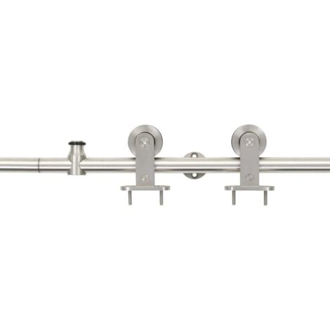 Kit fixation porte coulissante 183 cm Acier inoxydable Argenté CFW47827