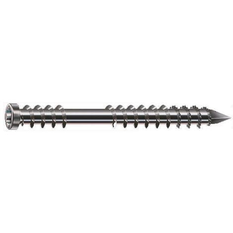 Kit fixation terrasse éxotique SPAX - 6x60 Inox A2 - 700 vis + 1 foret + 12 espaceurs + 5 embouts - 5000009050009