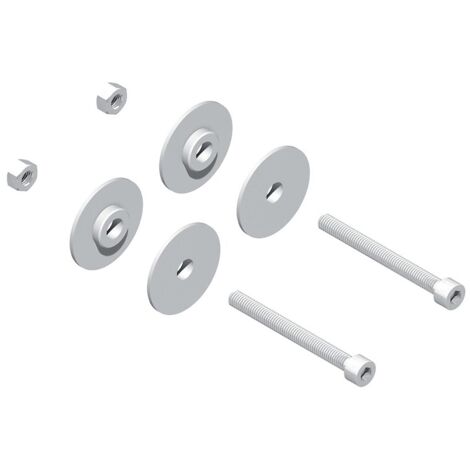 Kit fixation traversante DIVA LA CROISÉE DS pour 2 poignées sur porte en verre - DS7368