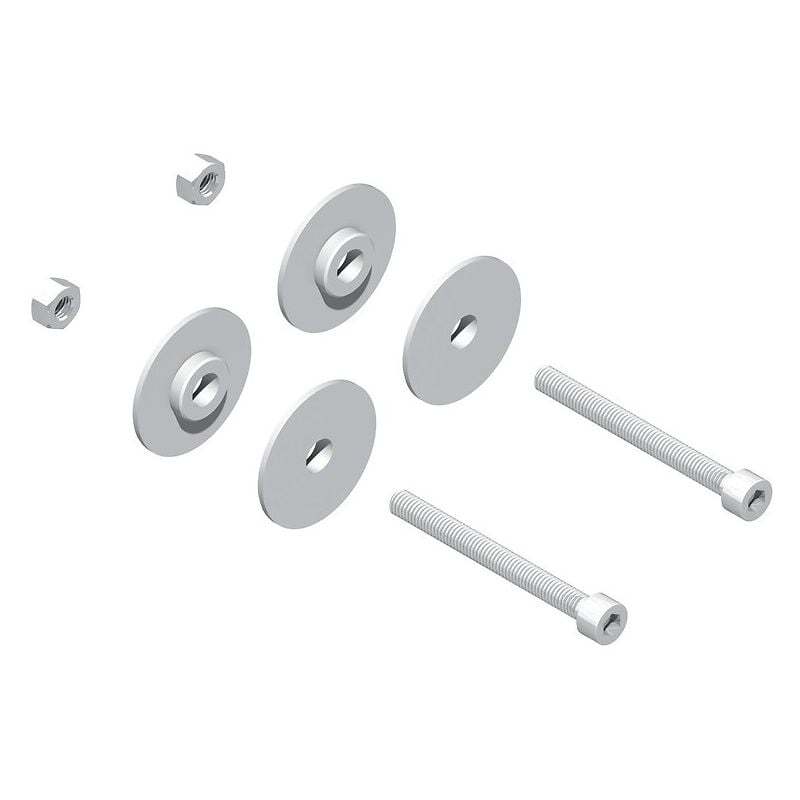 La Croisee Ds - Fixation traversante pour poignée Diva xx et xxi inox deux poignées en montage double sur verre - la croisée ds