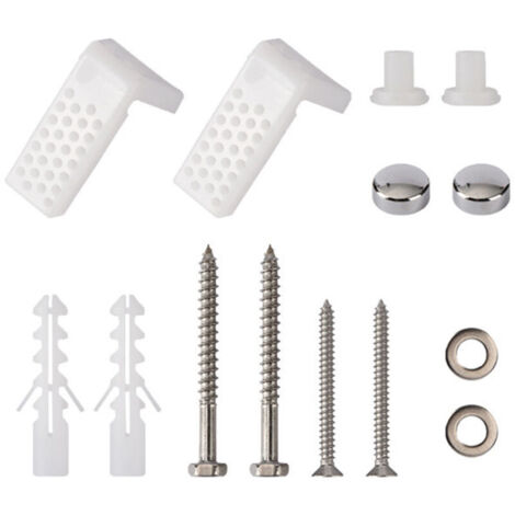 Kit Fixation WC au Sol,Vis Fixation WC, Fixation sur Pied Toilet, Kit de Fixation Cuvette WC y Compris Bouchon d'Extension, Support de Montage pour Fixation/Pièces de Rechange(Vis 69mm)