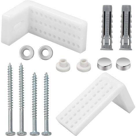 Kit Fixation WC au Sol,Vis Fixation WC, Fixation sur Pied Toilet, Kit de Fixation pour Cuvette de WC y Compris Bouchon d'Extension, Support de Montagepour Fixation/Pièces de Rechange(Vis 80mm)