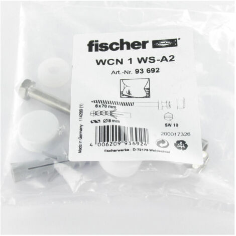 KIT Fixation WC Vis Laiton 6X70 FISCHER-1 pièce