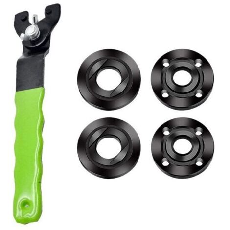 Kit flangia per smerigliatrice angolare da 5/8"-11 con chiave regolabile e albero di prolunga, biella compatibile con Bosch, Dewalt, Makita, Ryobi e Black & Decker