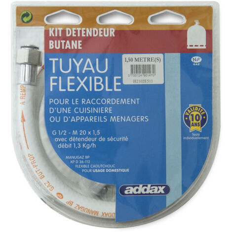 Kit Flexible Butane 1m5 + Detendeur - ADDAX
