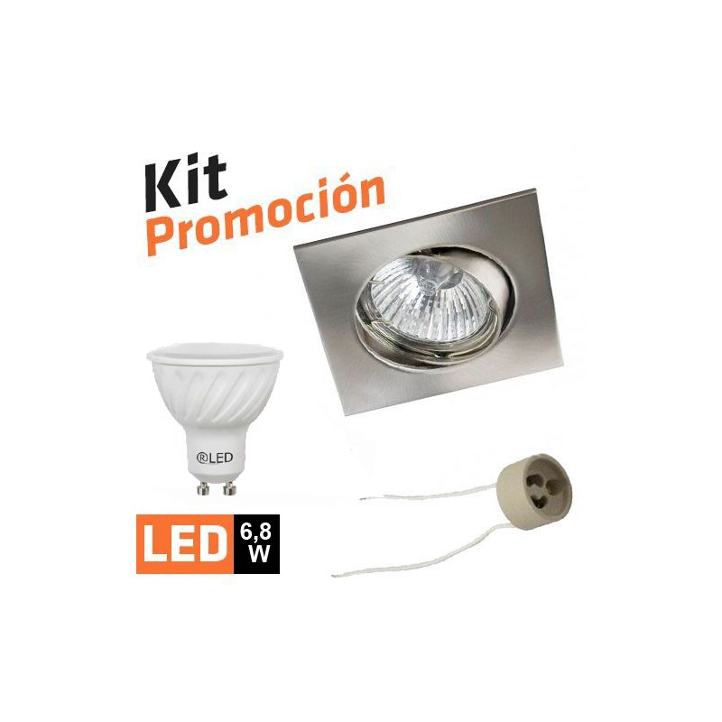 

Lamparicas - KIT FOCO ECLO LED Color Níquel Tipo de bombilla Bombilla LED 6.8W Cálida 690 lúmenes