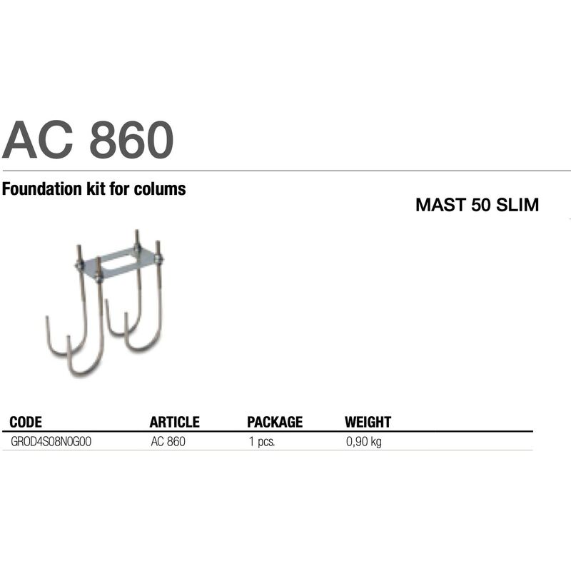 Image of Kit Fondazione Per Colonne Ac860 Mast 50 Slim Comunello