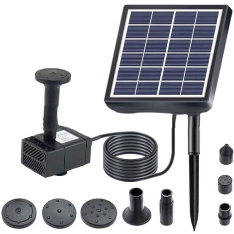 Kit fontaine solaire 1.5W DIY - 5 buses pour bain d'oiseaux - Étangs extérieurs et jardins - Fonctionnement écologique