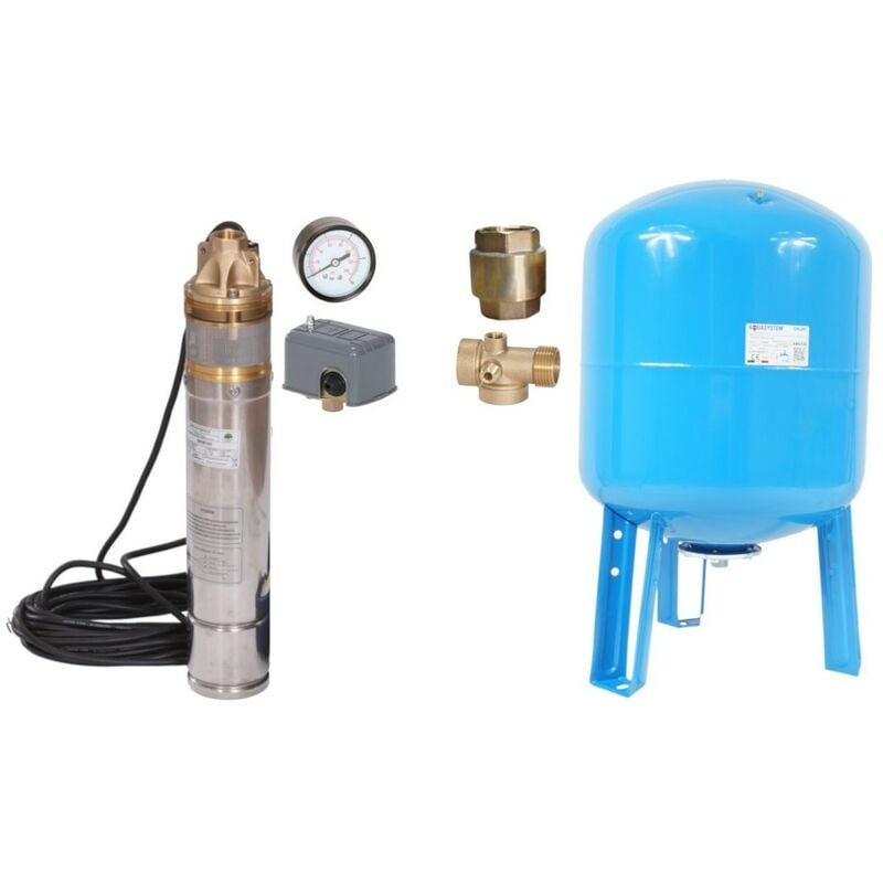 Viva - kit forage complet 100L 50 l- min à 110 m avec accessoires 400V