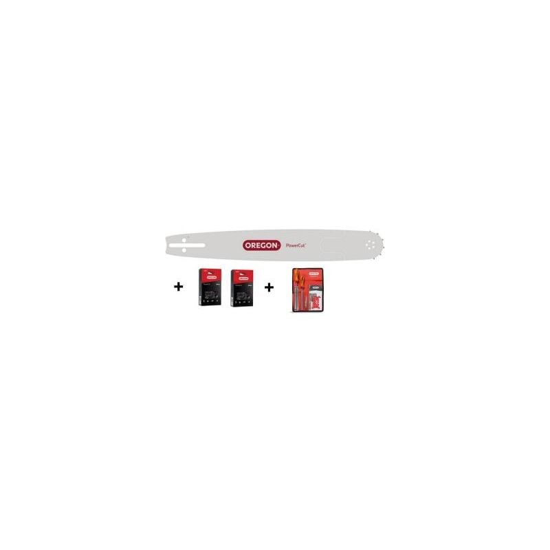 Kit Forestier Pro Oregon 649555 - Guide chaîne + 2 chaînes + Kit D'affûtage