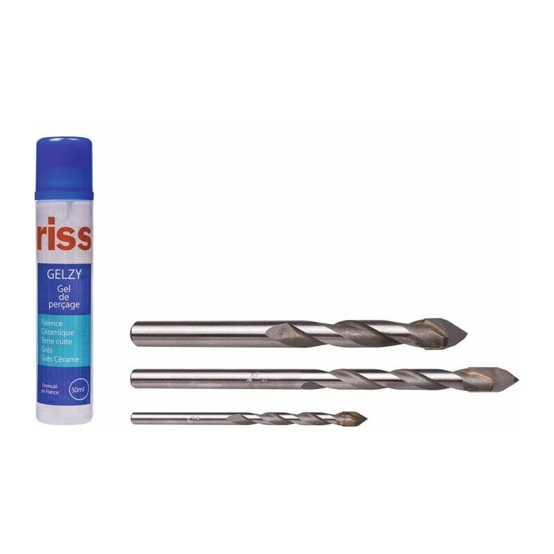 Ecolands - Kit foret carrelage onyx + gel de perçage gelzy