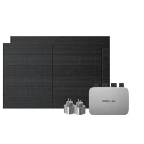kit fotovoltaico da balcone ecoflow "powerstream" con pannelli solari 2x400w e microinverter