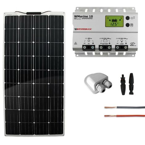 Kit fotovoltaico per camper con pannello 200Wp e regolatore MPPT CAMP200MPPT