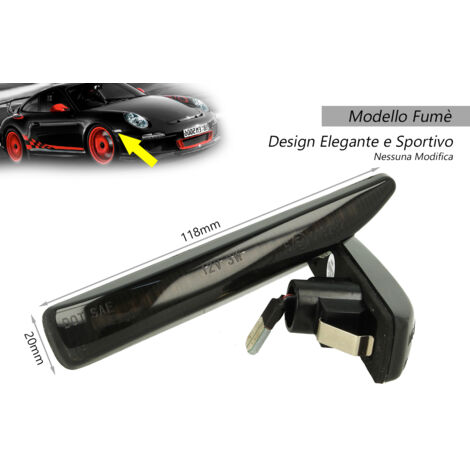 Kit Freccia Laterale a Led Side Marker Dinamica Lente Fume BMW Serie 7 E65 E66 E67 2001-2008 OEM 63137164757