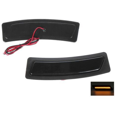 Kit Freccia Laterale a Led Side Marker Lente Nero Fume Luce Arancione Per BMW Serie 3 F30 OEM 63147847205 63147847206