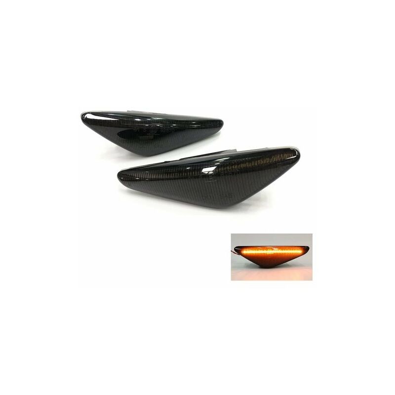 Image of Kit Freccia Laterale a Led Side Marker Lente Nero Fume Luce Arancione Per BMW X5 E70 X3 F25 X6 E71 E46 63137171008