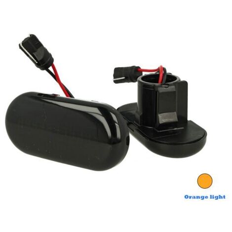 Kit Freccia Laterale a Led Side Marker Lente Nero Fume Luce Arancione Per Opel Vivaro Movano Nissan X70 7701047517 6030196E