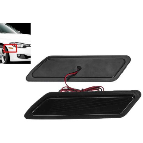 Kit Freccia Laterale a Led Side Marker Lente Nero Fume Luce Bianco Per BMW Serie 3 F30 320 328 330 340 335 ActiveHybrid 3 2013-2015