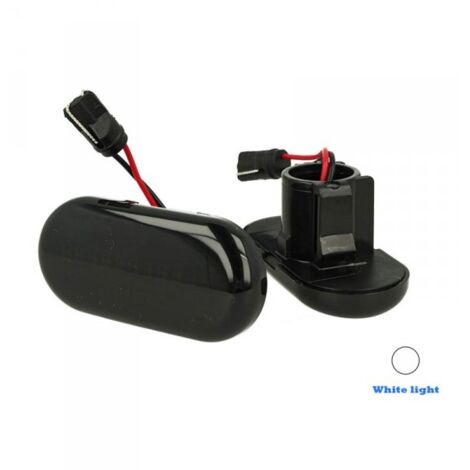Kit Freccia Laterale a Led Side Marker Lente Nero Fume Luce Bianco Per Opel Vivaro Movano Nissan Interstar X70 OEM 7701047517 6030196E