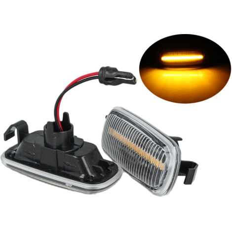 Kit Freccia Laterale a Led Side Marker Lente Trasparente Luce Arancione Per Audi A3 S3 8P A4 S4 RS4 B6 B7 B8 A6 S6 RS6 C5 C7 OEM 8N0949127A