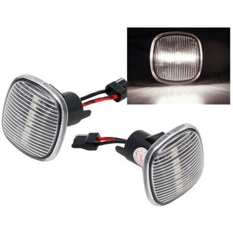 Kit Freccia Laterale a Led Side Marker Lente Trasparente Luce Bianco Per Audi A3 8L 1997-2003 A4 8D 1994-2001 OEM 185327812