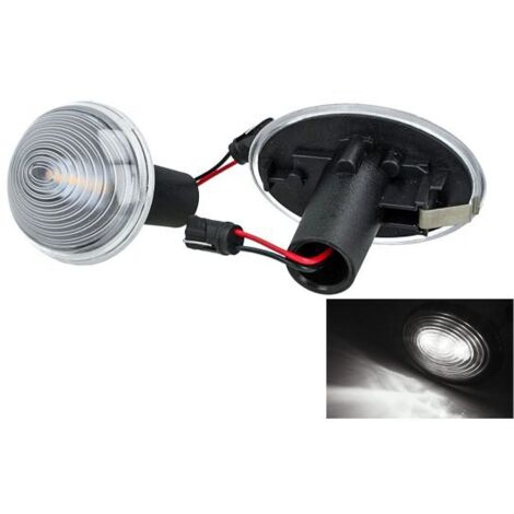 Kit Freccia Laterale a Led Side Marker Lente Trasparente Luce Bianco Per Mini R56 R57 R58 R59 2007-2013