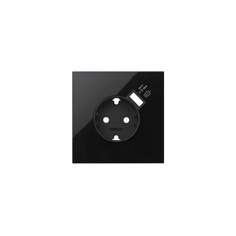 

Tapa para base enchufe y cargador usb Simon 100 Negro