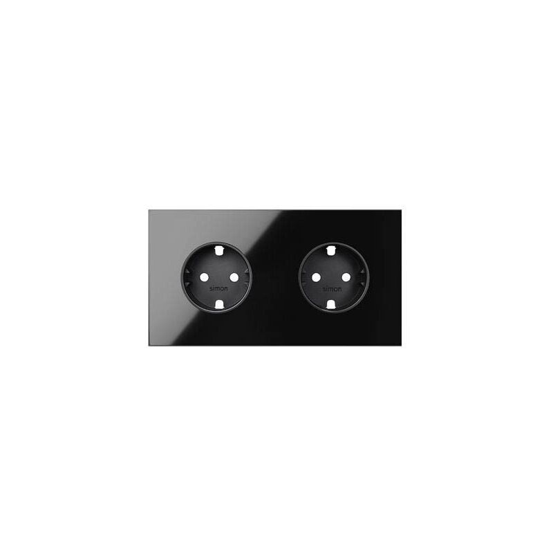 

Kit front 2 elementos 2 bases schuko | Blanco