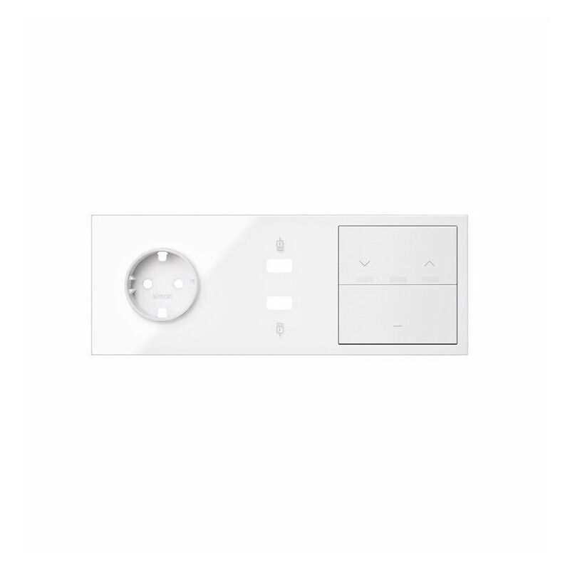 

100 - Kit frontal 3 el. base+cg2USB+pers+tecla blanco brillo 10020306-130 - Simon