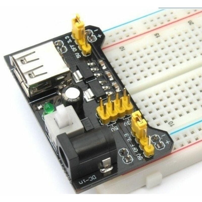 

Kit fuente de alimentación DC/USB 5V/3.3V para placa prototipo [ARDUINO]