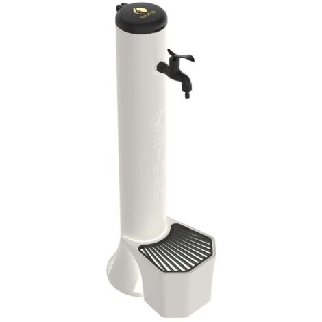 Kit Fuente Exterior Sined Triton Con Cubo De 5 Litros En Polietileno Blanco Fabricado En Polietileno De Alta Resistencia