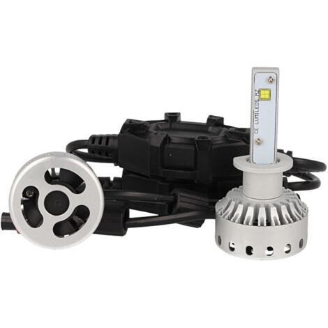 Kit Full Led Canbus H1 40W 5000 Lumens Dissipazione Con Ventilatore 12V 24V 2 Smd Philips MZ Attacco Smontabile Fuoco Regolabile