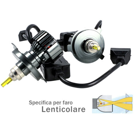 Kit Full Led Canbus H19 H4 38W Reale Canbus 12V 24V Luce 360 Gradi Per Faro Lenticolare Ventola Silenzioso 4500 lm