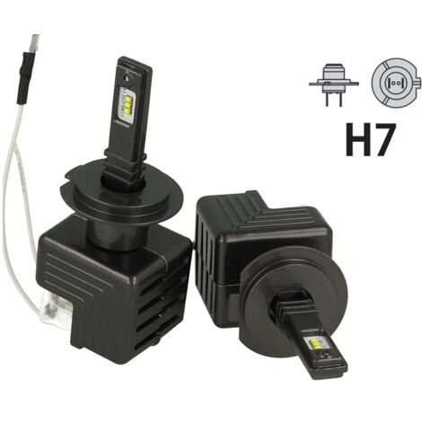 Kit Full Led Canbus H7 30W 12V Con 6 Chip Philips Lumileds ZES Super Compatto Facile Da Installare Raffredamento Ventola