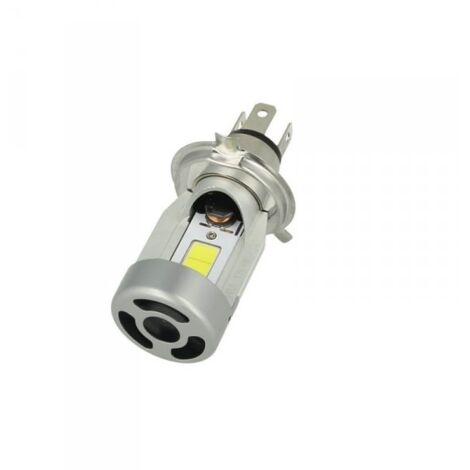 Kit Full Led Cob H4 20/20W 12V Specifico Per Moto Scooter Bianco 2000 Lumen Con Ventola In Testa