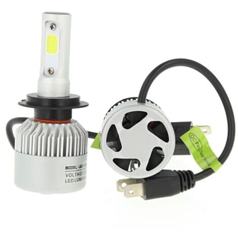 Kit Full Led Cob H7 30W Con Ventilatore 12V 24V Attacco Smontabile All In One Senza Driver 3000 Lumen
