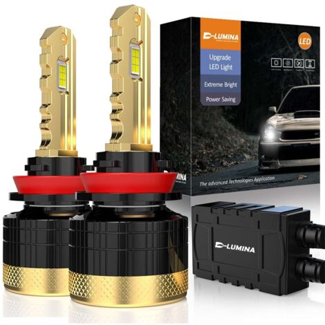 Kit Full Led Golden Key H8 H9 H11 120W 12000 Lumen 12V 6500K IP68 4 Volte Piu Luminoso