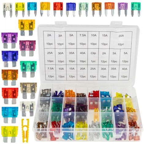 Kit Fusibili Automobilistici Mini Standard Clip 2A-40A 240 Pezzi