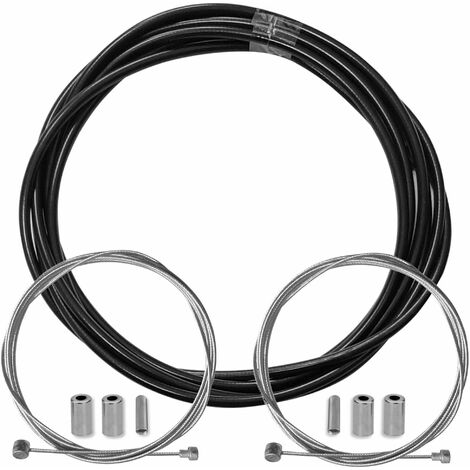 kit gaine frein noir vélo avec câble embouts kit avant arrière compatible avec shimano sram cycle ville route vtt insert performance cable