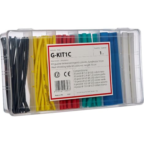 - Kit gaines thermorétractables colorées 100 pièces