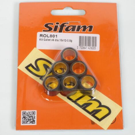 Kit Galets de Variateur x6 Ø15x12 - 3.5g
