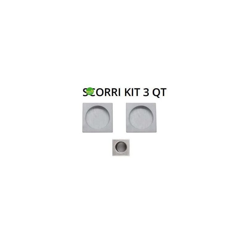 Image of Kit Ghidini per porte a scorrimento qt cieco cromo lucido