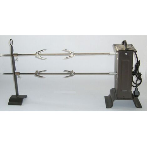 KIT GIRARROSTO ELETTRICO CM. 116x15x37 CON 2 SPIEDI E 4 FORCHETTE