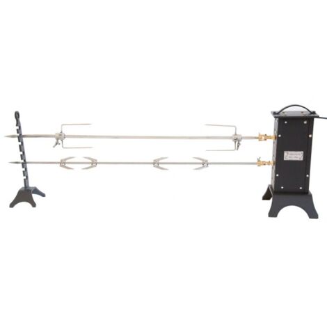 KIT GIRARROSTO ELETTRICO CM. 143x26x49 PER PORCHETTA 2 SPIEDI CON CARDANO