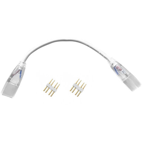 KIT GIUNTO FLESSIBILE RGB P/NASTRO 220V+2CONN.4PIN